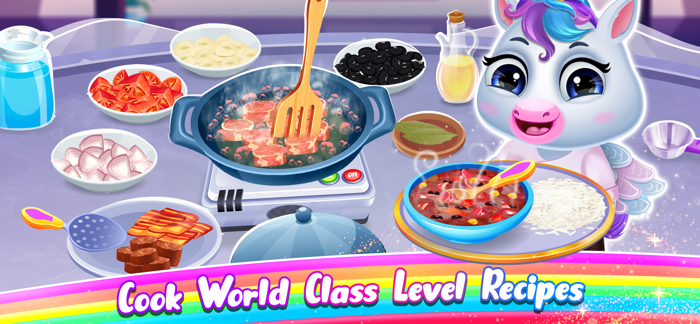 Cute Chef Unicorn Cook Recipes