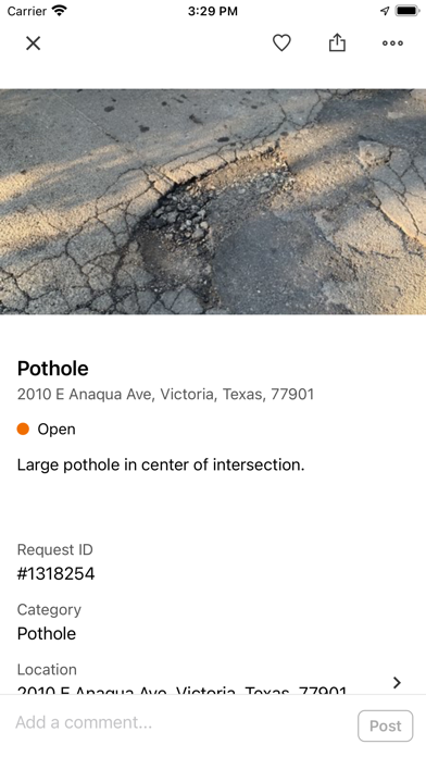 Victoria, Texas 311 Screenshot