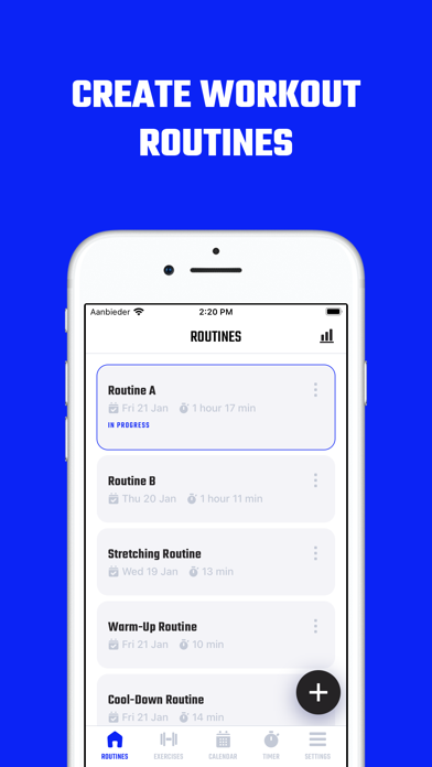 Fitness Tracker - Plan Workout Screenshot