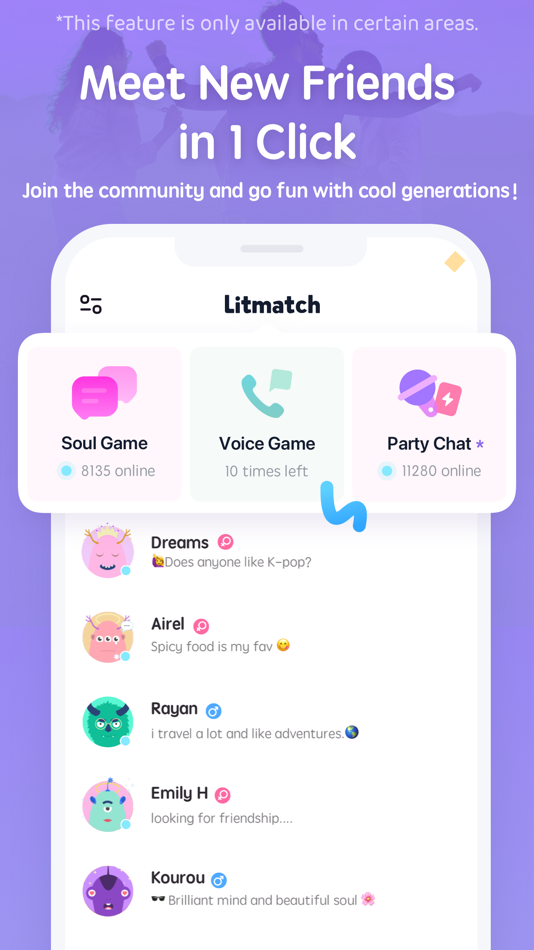 #1. Litmatch - Make new friends (iOS) 来自: CONSTRUCT TECHNOLOGY PTE. LTD.