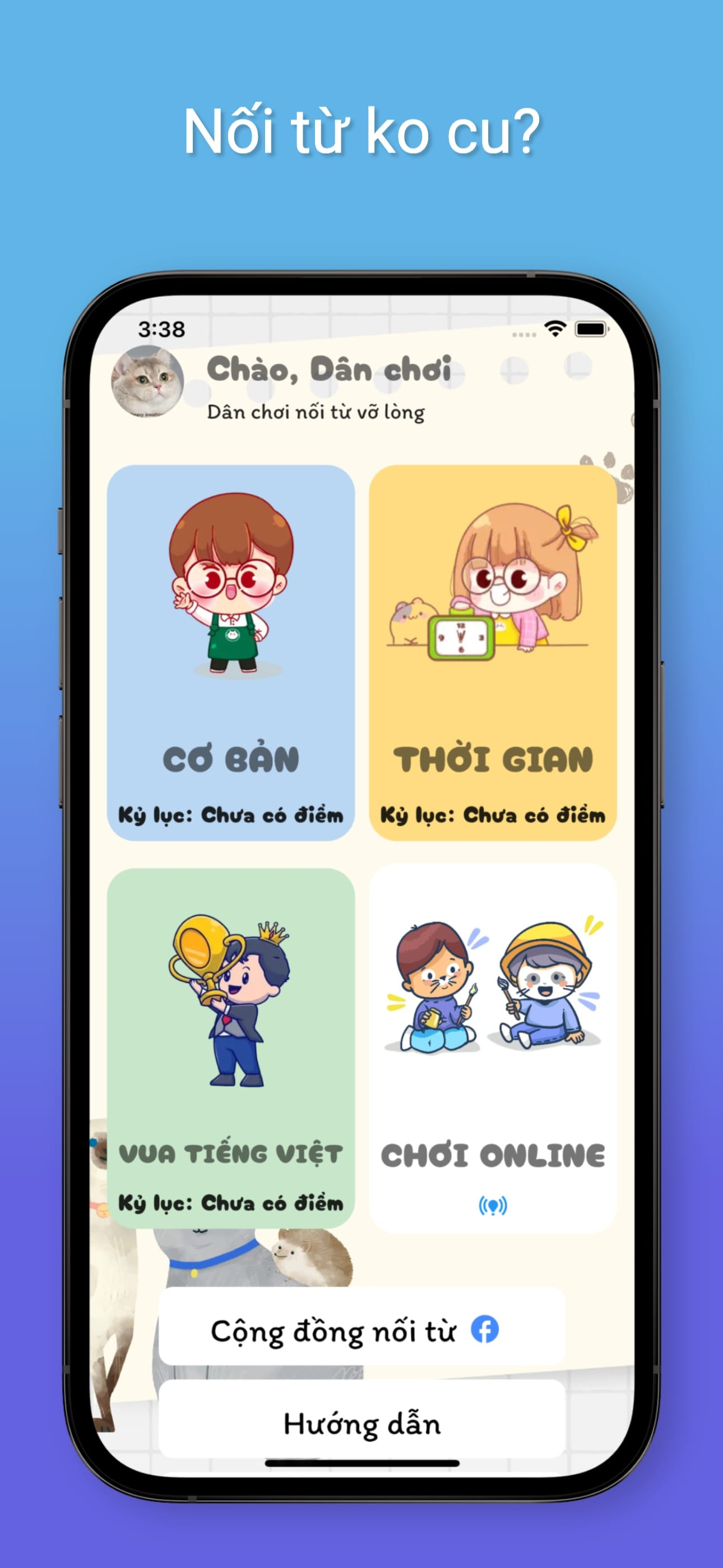 Nối từ: chơi nối từ đê