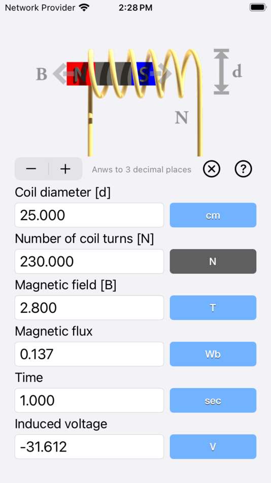 Faraday's Law Calculator - 1.2 - (iOS)