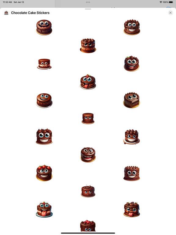 Screenshot #4 pour Chocolate Cake Stickers