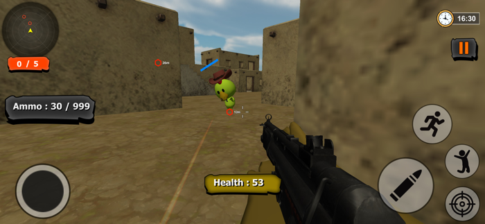 Chicken Roosters Gun Fight