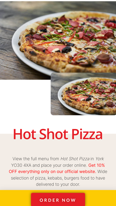 Hot Shot Pizza York Screenshot