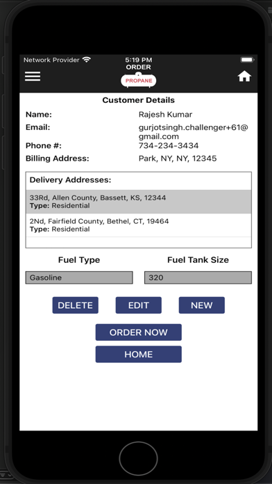 Order Fuel Screenshot