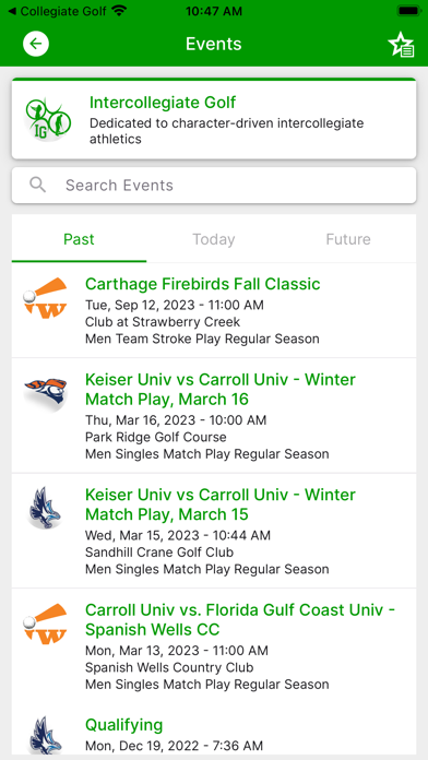 Intercollegiate Golf Screenshot