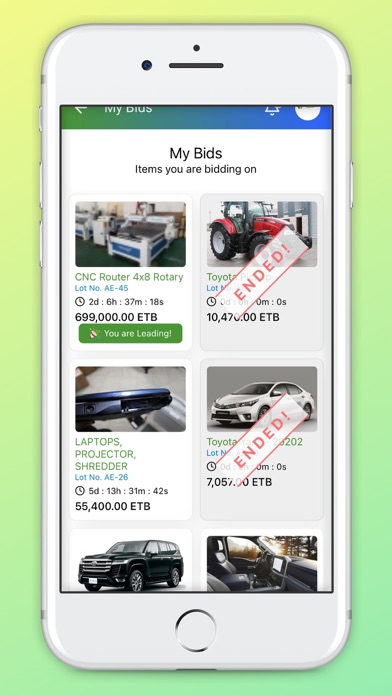 Auction Ethiopia Screenshot
