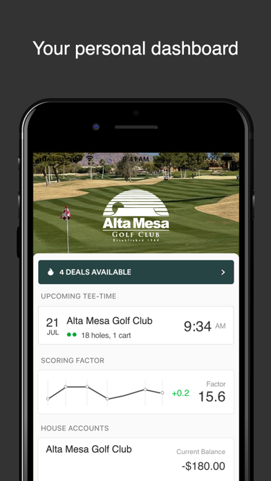 Alta Mesa Golf Club iPhone screenshot 1 - Sports app