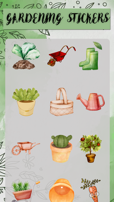 Watercolor Gardening Sticker Screenshot