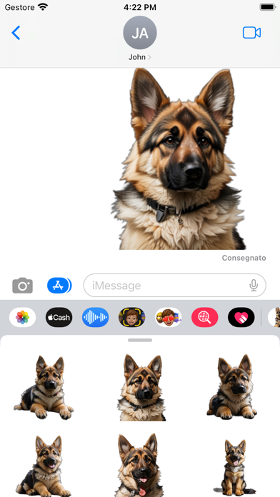 Cute German Shepherd Stickers Screenshot
