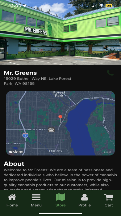 Mr. Greens Cannabis Screenshot