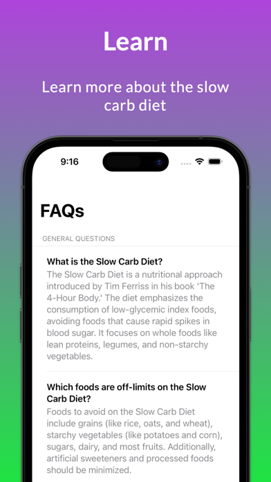 Slow-Carb Diet Screenshot