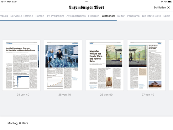 Wort E-Paper iPad screenshot 6 - Magazines & Newspapers app