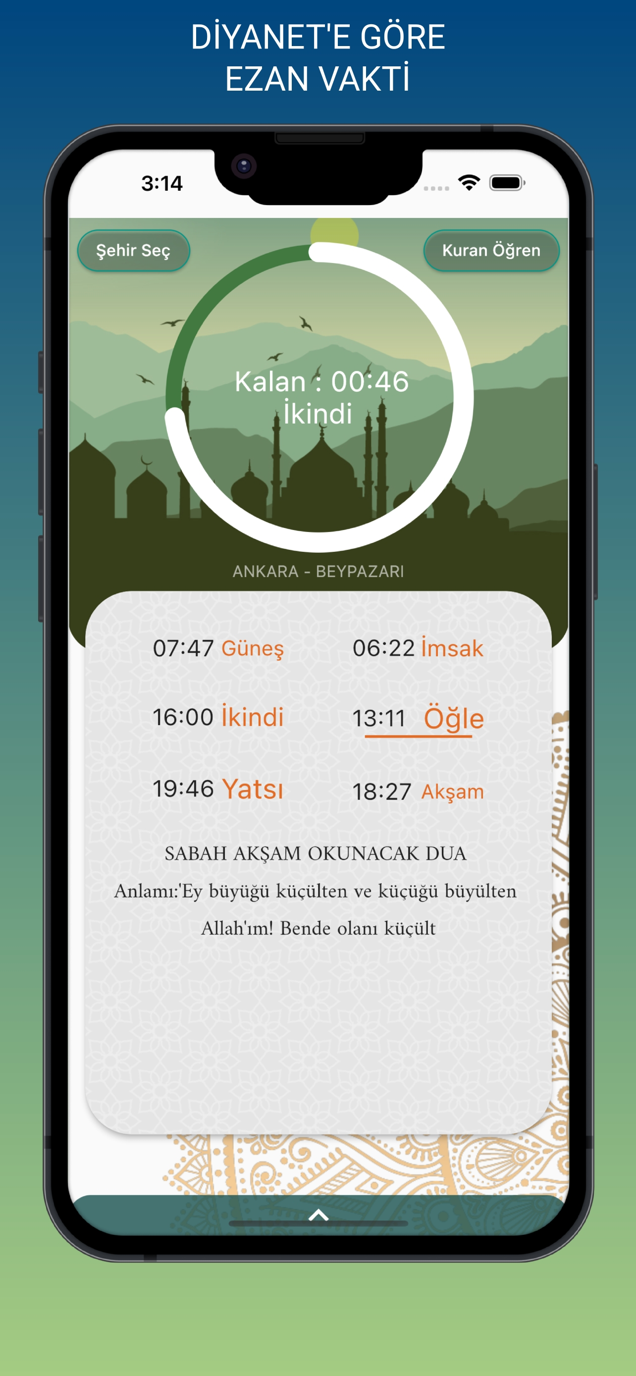 Ezan Vakti & Namaz Vakitleri