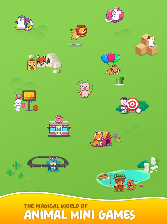 Animal games for toddler kids