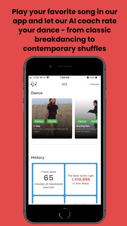 ACE: AI coach dance & workout