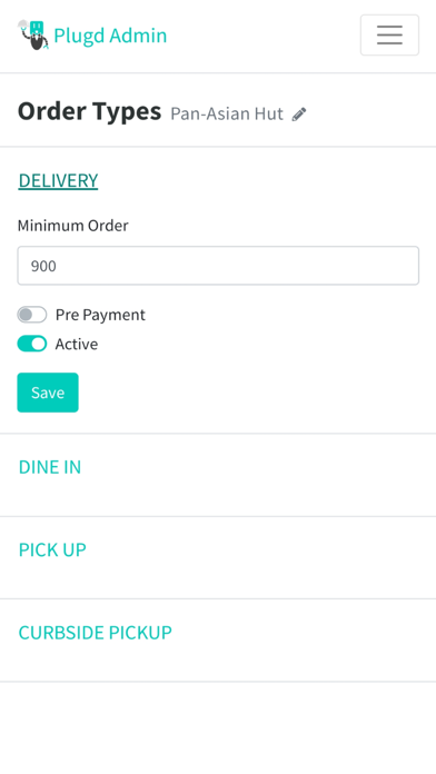 Plugd Restaurant Staff App Screenshot