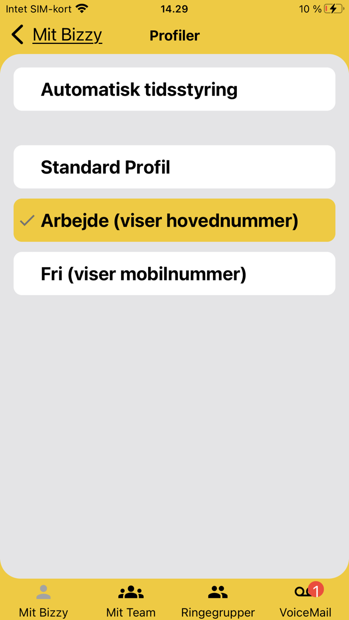 Bizzy - Nem erhvervstelefoni