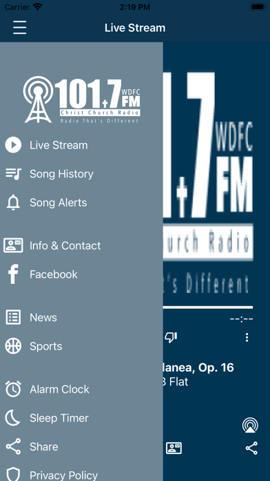 WDFC-FM  Christ Church Radio Screenshot