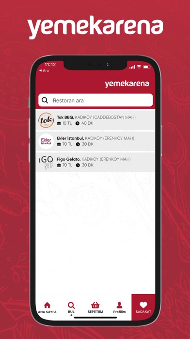 YEMEKARENA Screenshot