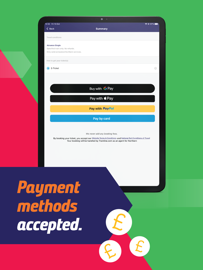 Northern train tickets and times