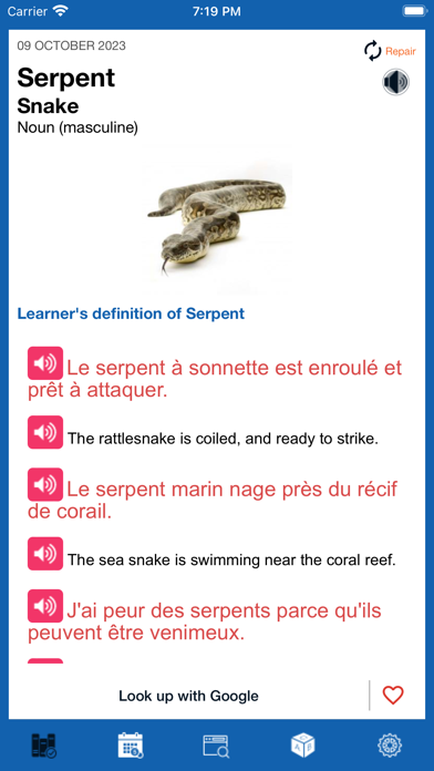 French - Word of the Day Screenshot