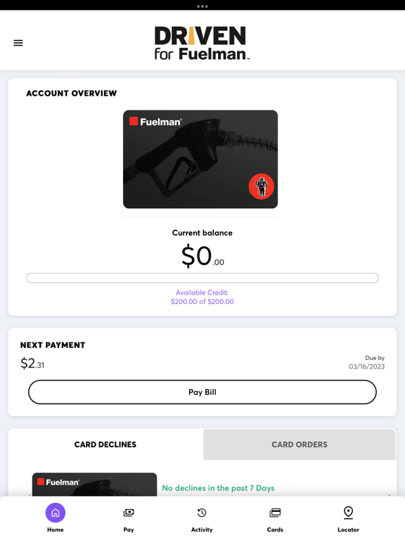 DRIVEN FOR FUELMAN® iPad screenshot 4 - Business app
