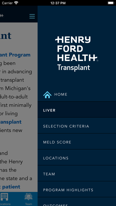 Henry Ford Transplant Screenshot