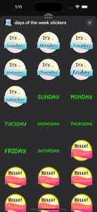 days of the week stickers screenshot #5 for iPhone