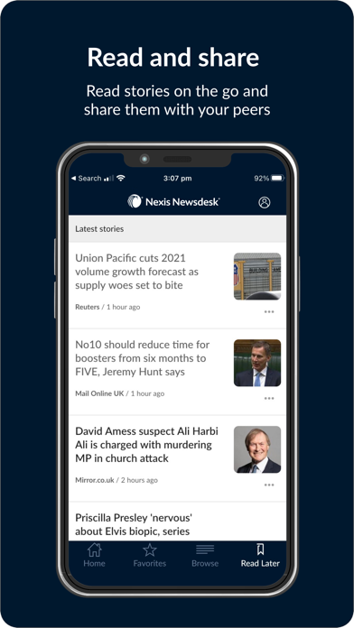 Nexis Newsdesk® Mobile Screenshot