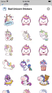 bad unicorn stickers iphone screenshot 3
