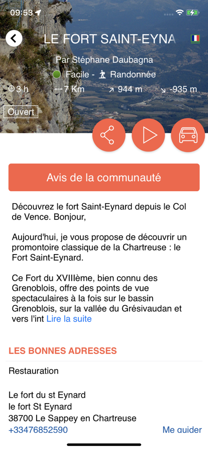 Mhikes geo-guided hikes.