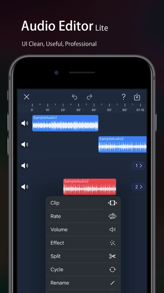 #1. Audio Editor Lite -Sound maker (iOS) 由: 苏娟 陈