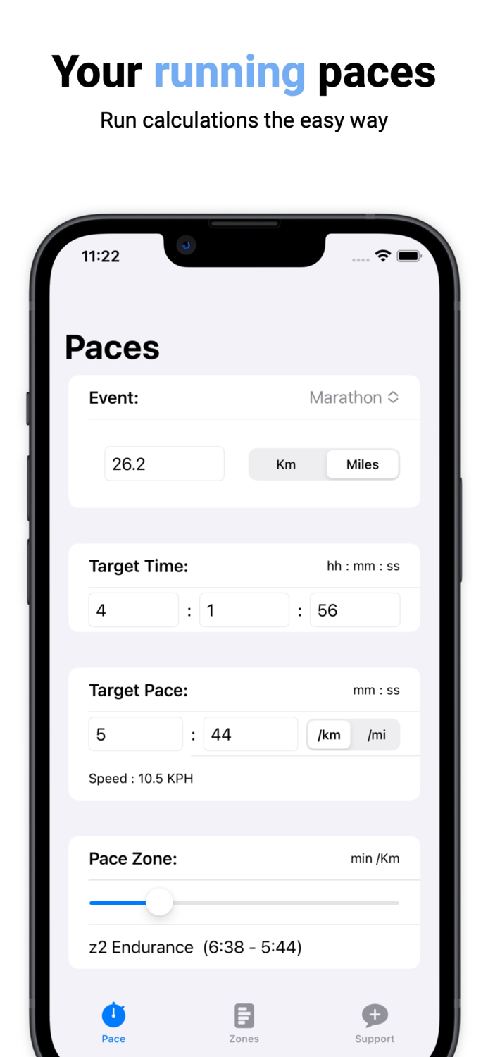 Run Pace Calc