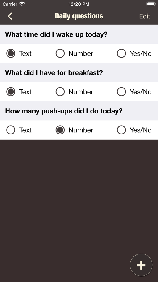 #3. Simple Q&A Diary (iOS) By: Karen Grigorian