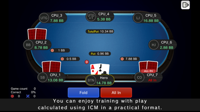 Poker Tournament Trainer Screenshot
