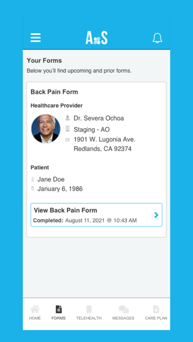 AxS Health Screenshot