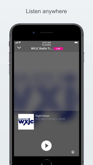WXJC Radio Screenshot