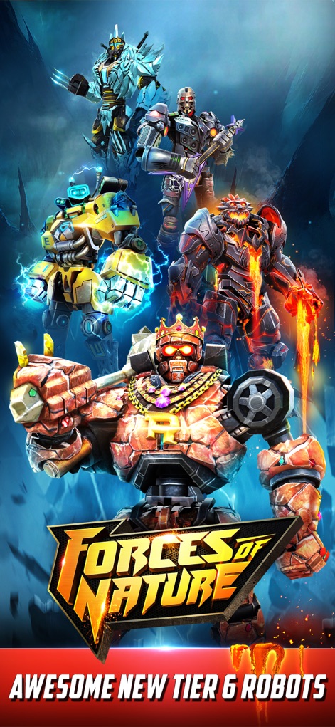 World Robot Boxing - Discover the intimidating presence of various robot titans and the exciting introduction of Awesome New Tier 6 Robots, showcasing the game's expanding roster.