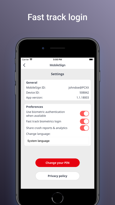 ProCredit MobileSign Screenshot