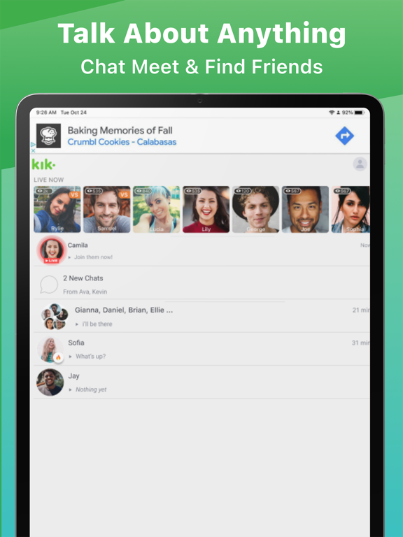 Screenshot #1 for Kik Messaging & Chat App