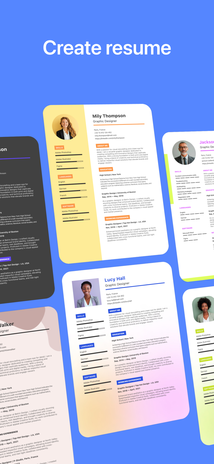 Resume  CV Builder Templates