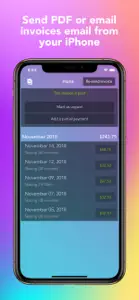 Lessons Invoicing Email & PDF screenshot #1 for iPhone