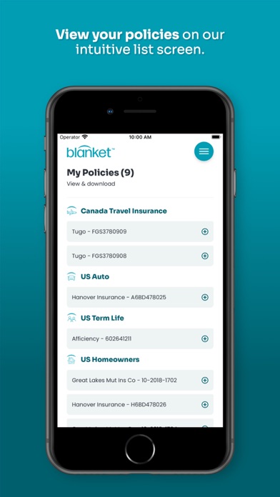 Blanket Insurance Screenshot