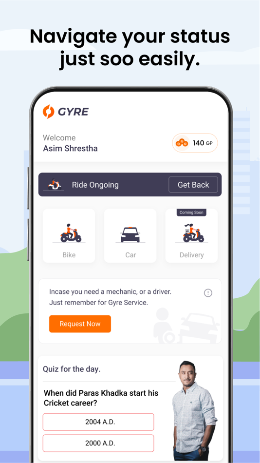 #3. Gyre: Request a ride (iOS) 由: Gyre Services Pvt Ltd