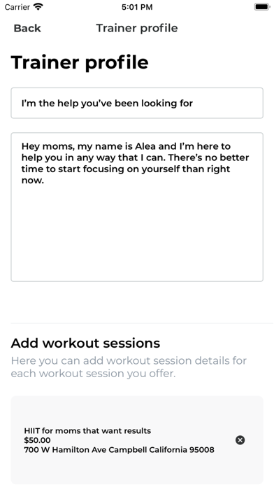 Trainerz Fitness Coach Screenshot
