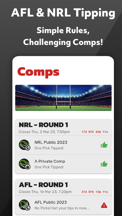 AFL & NRL Tipping - One Pickのおすすめ画像1