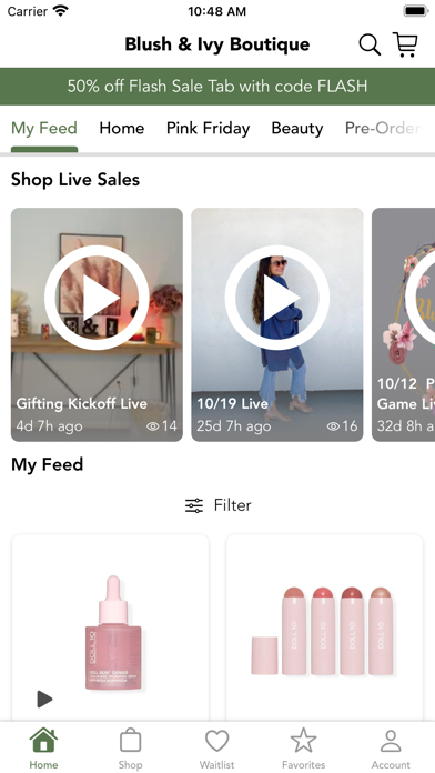 Blush & Ivy Boutique Screenshot