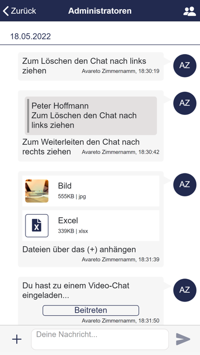 Vereins-App Screenshot